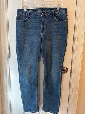 Old Navy Women's Dark Blue Straight-Leg Jeans